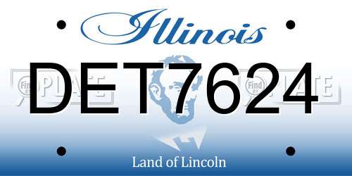 DET7624 Illinois License Plate