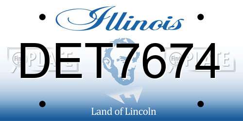 DET7674 Illinois License Plate
