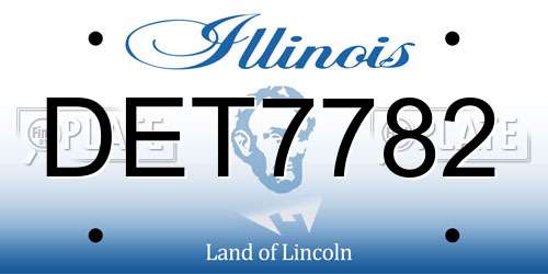 DET7782 Illinois License Plate
