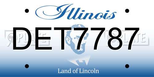 DET7787 Illinois License Plate
