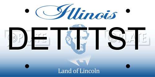 DETTTST Illinois License Plate