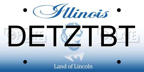 DETZTBT Illinois License Plate