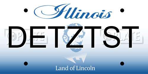 DETZTST Illinois License Plate