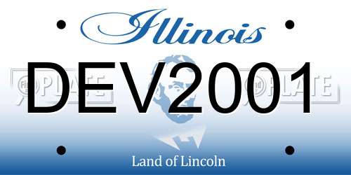 DEV2001 Illinois License Plate