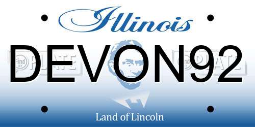 DEVON92 Illinois License Plate
