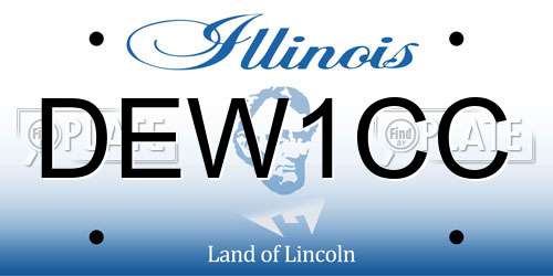 DEW1CC Illinois License Plate