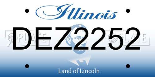 DEZ2252 Illinois License Plate