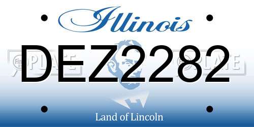 DEZ2282 Illinois License Plate