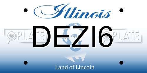 DEZI6 Illinois License Plate