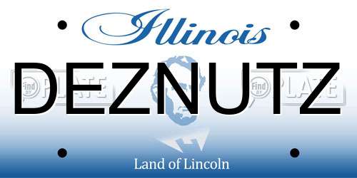 DEZNUTZ Illinois License Plate