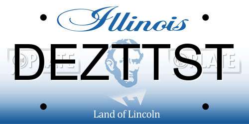 DEZTTST Illinois License Plate