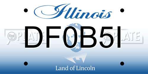 DF0B5I Illinois License Plate