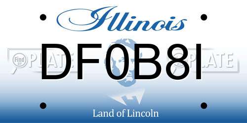 DF0B8I Illinois License Plate