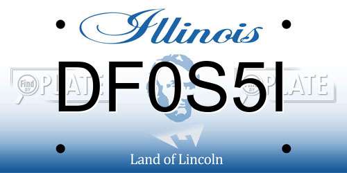 DF0S5I Illinois License Plate