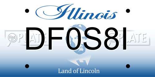 DF0S8I Illinois License Plate
