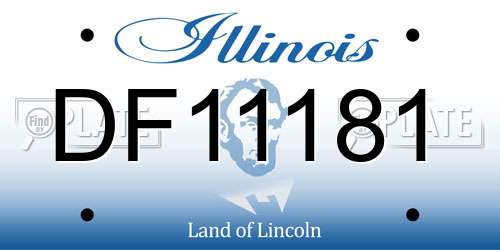 DF11181 Illinois License Plate