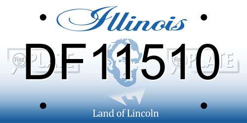 DF11510 Illinois License Plate