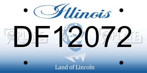 DF12072 Illinois License Plate