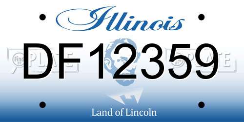 DF12359 Illinois License Plate