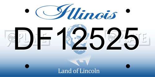 DF12525 Illinois License Plate
