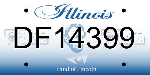 DF14399 Illinois License Plate