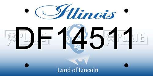 DF14511 Illinois License Plate