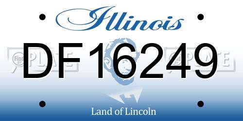 DF16249 Illinois License Plate