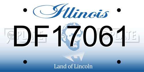 DF17061 Illinois License Plate