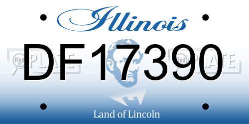 DF17390 Illinois License Plate