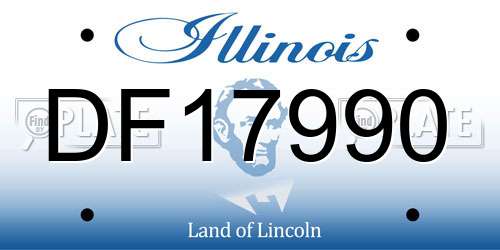 DF17990 Illinois License Plate