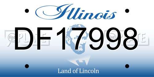 DF17998 Illinois License Plate