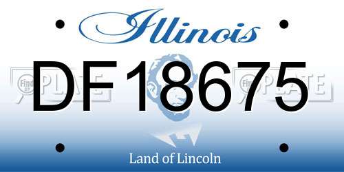 DF18675 Illinois License Plate