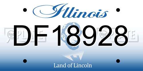 DF18928 Illinois License Plate