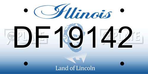 DF19142 Illinois License Plate