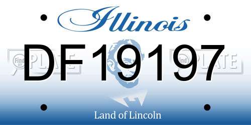 DF19197 Illinois License Plate