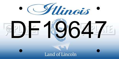 DF19647 Illinois License Plate