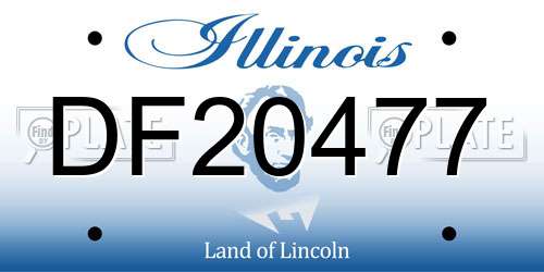 DF20477 Illinois License Plate