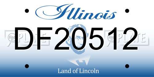 DF20512 Illinois License Plate