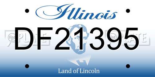 DF21395 Illinois License Plate
