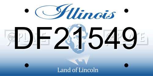 DF21549 Illinois License Plate