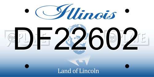 DF22602 Illinois License Plate