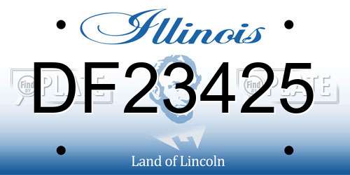 DF23425 Illinois License Plate