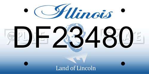 DF23480 Illinois License Plate