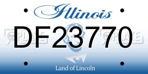 DF23770 Illinois License Plate