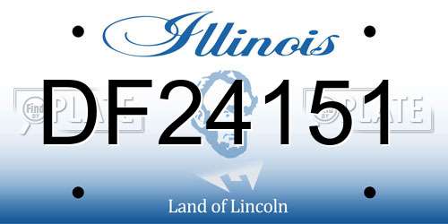 DF24151 Illinois License Plate