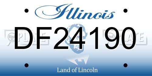 DF24190 Illinois License Plate