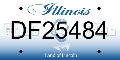 DF25484 Illinois License Plate