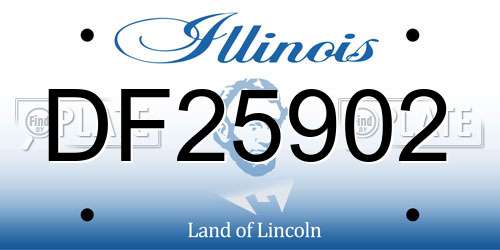 DF25902 Illinois License Plate