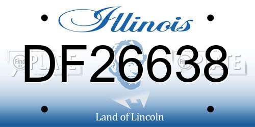 DF26638 Illinois License Plate