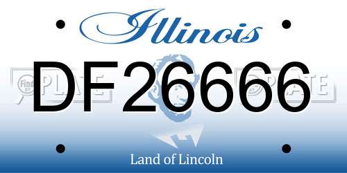 DF26666 Illinois License Plate